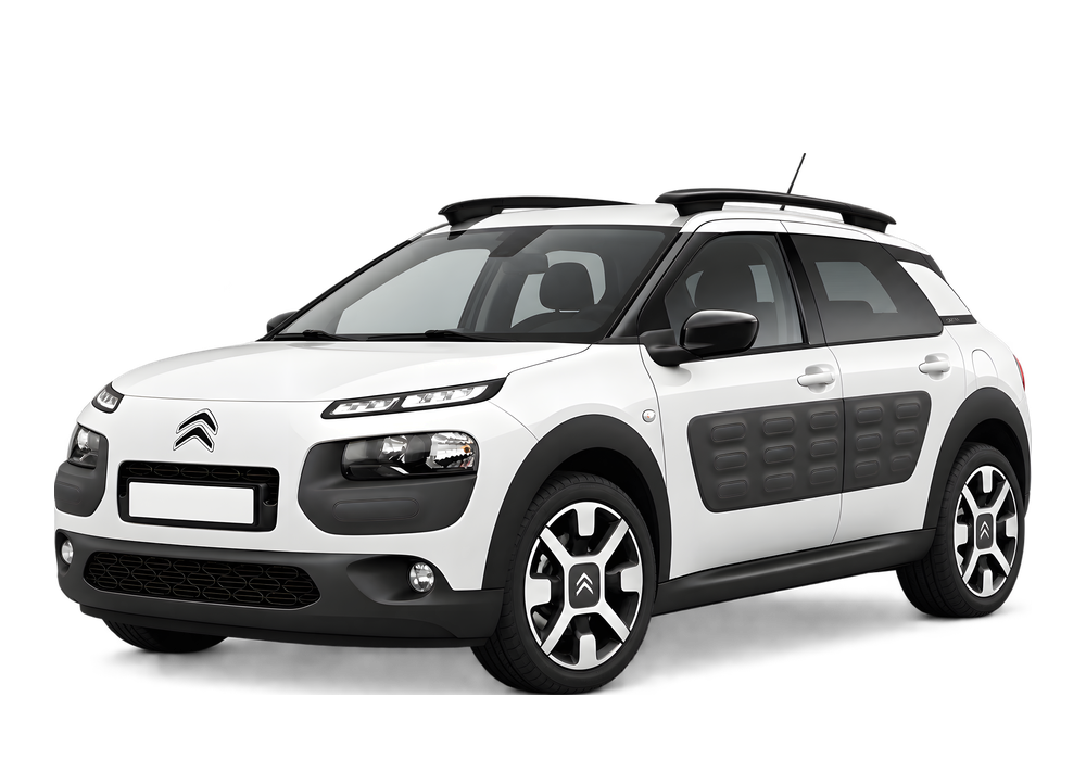 Citroen C4 Cactus fünftüriger Crossover, Dreiviertelansicht von vorn mit Dachreling