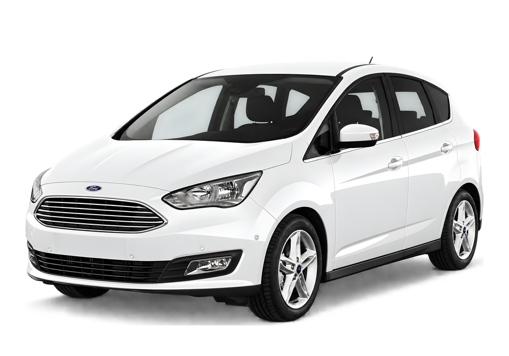 Ford Grand C-Max Minivan, schräg von vorn mit großer Windschutzscheibe